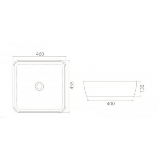 Επικαθήμενος Νιπτήρας Πορσελάνης 46x46cm Cerastyle One 076000 Λευκό Επικαθήμενος Νιπτήρας Πορσελάνης 46x46cm Cerastyle One 076000 Λευκό